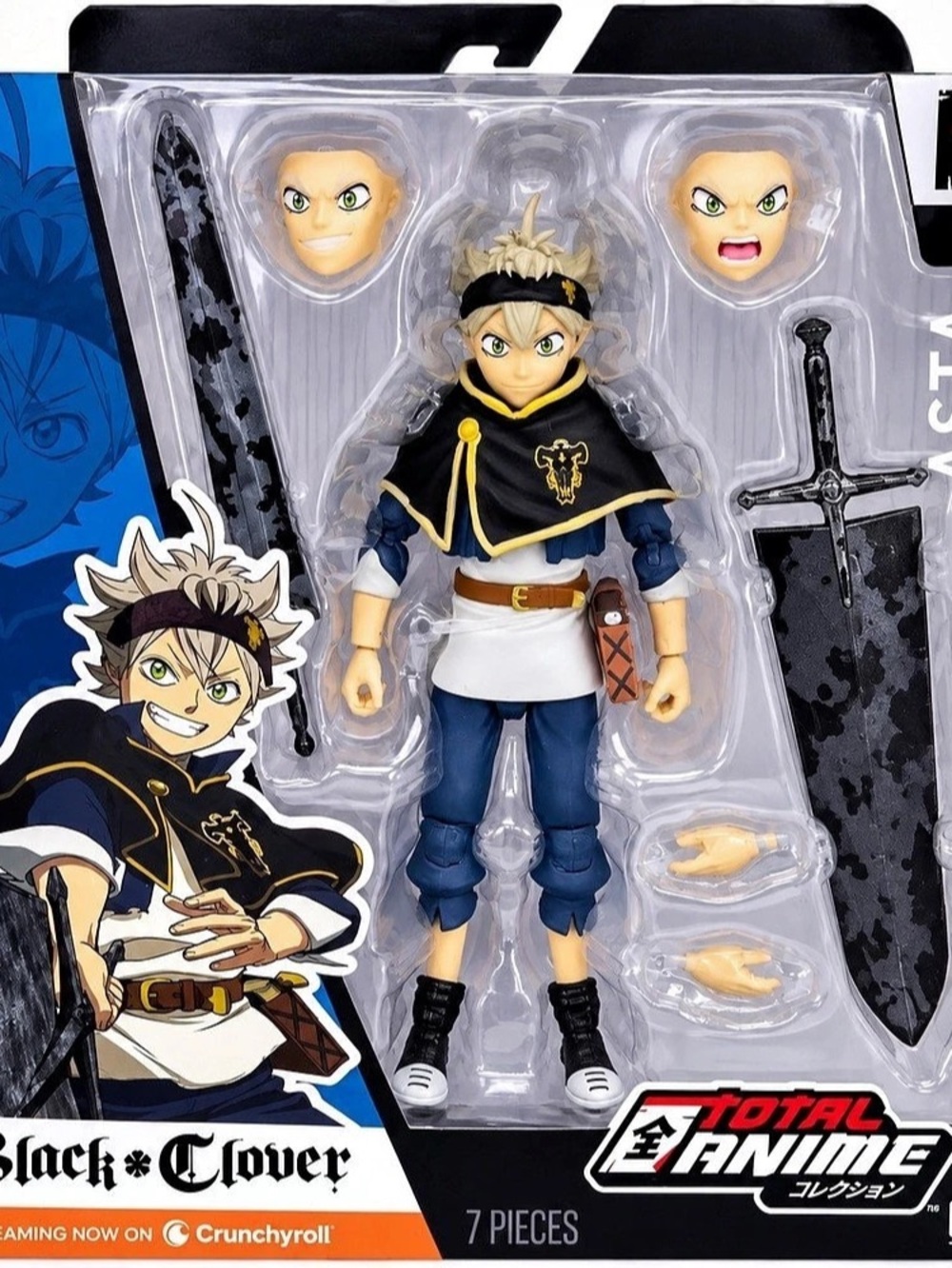 Bandai Black Clover Asta Action Figure 7-Piece Figure Set NWT